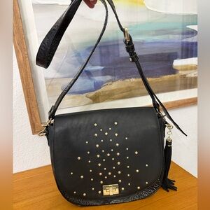 Rare Brahmin Western Grunge Studded Crossbody Bag